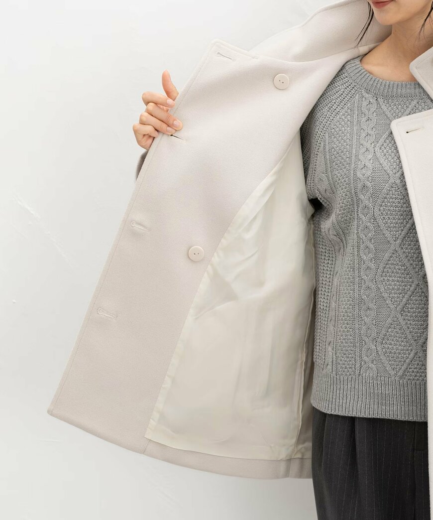 スタンドハーフ丈コート