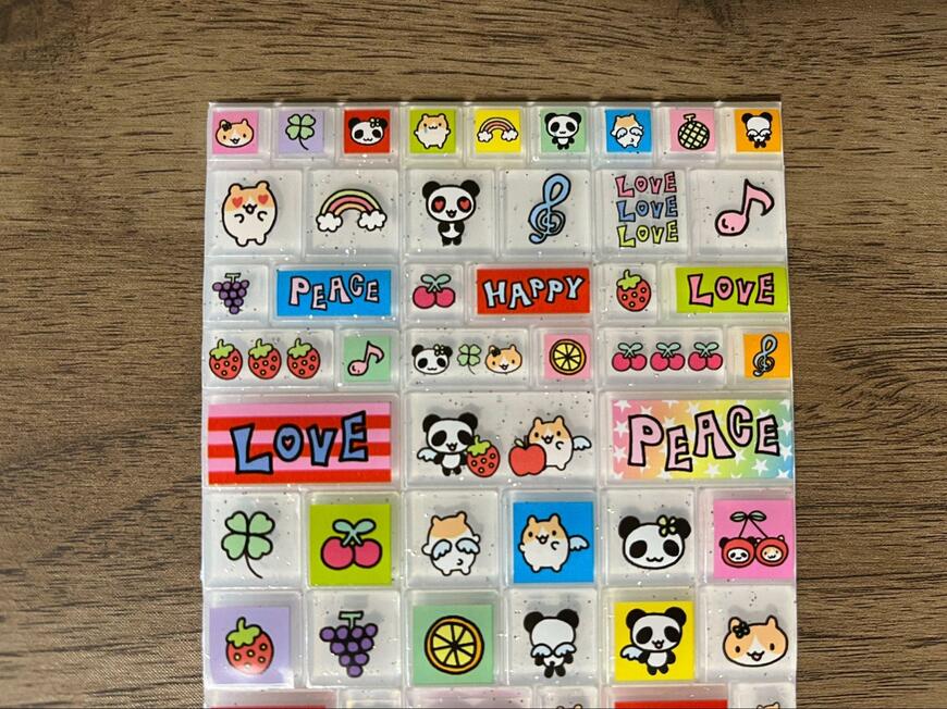 キャンドゥ、タイルシール 84片 ハムスター＆パンダ 　画像