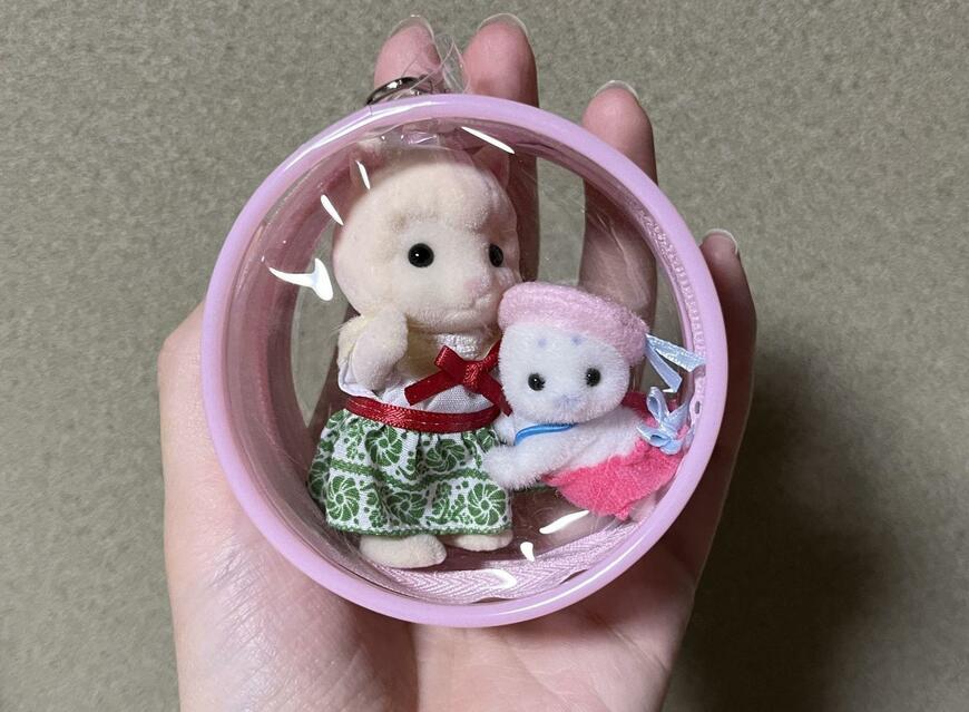 ダイソー、丸形ポーチ（ピンク、パープル）