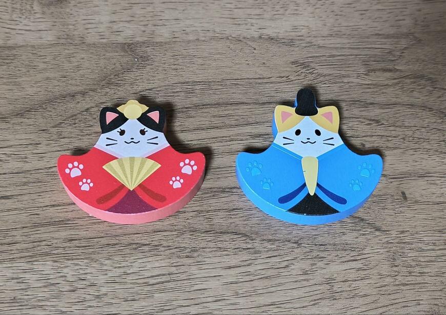 セリア、ひなまつりウッドプリントオブジェネコ商品画像