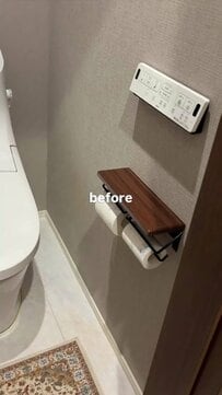 【DIY】トイレの棚がオイルステインの木製シェルフに変身！実用性も兼ね備えたデザインに「かっこいい！」と反響