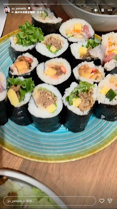 山田優のInstagramストーリーズ投稿