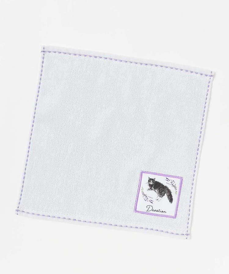 出所：ブルーブルーエ公式　CAT ALLステッチタオルハンカチ