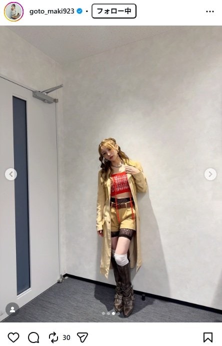 出所：後藤真希のInstagram（＠goto_maki923）　参照日：2025年12月17日