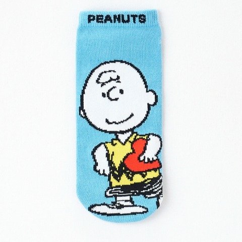 しまむら公式　レディース　6足組ソックス（PEANUTS）　サックス 206　画像