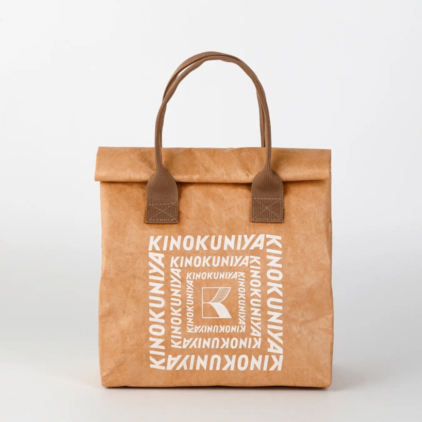 紀ノ国屋公式  紀ノ国屋  リンクリーランチ保冷バッグ  ベージュ×ホワイト　画像