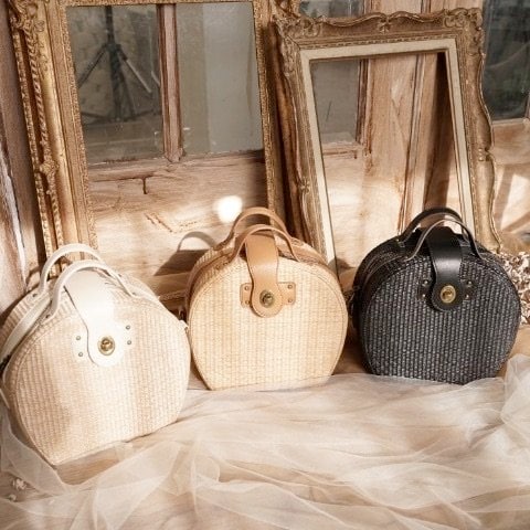 しまむら公式　レディース カゴバッグ（クラロリくる実）