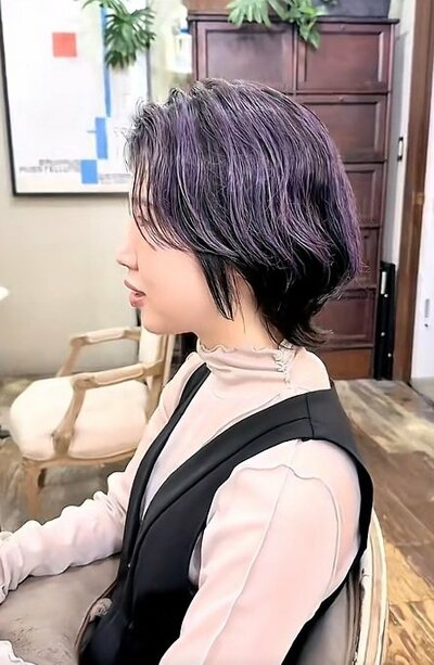 軽やかなショートウルフに仕上がりました