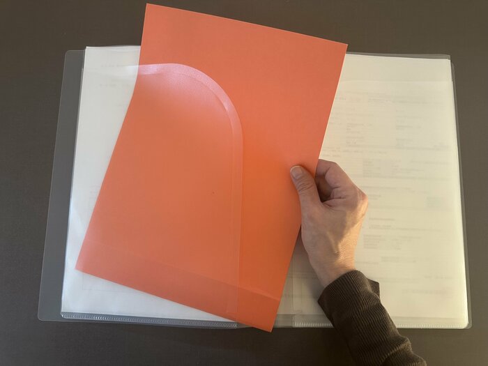 書類がスッと入れられてストレスがありません