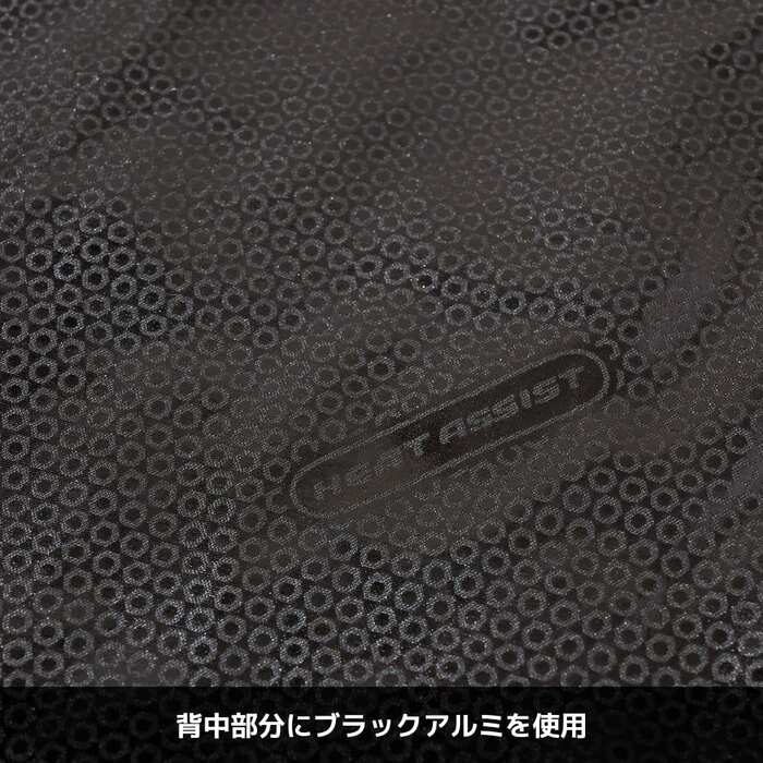 背中部分にはワークマンならではのブラックアルミプリントが