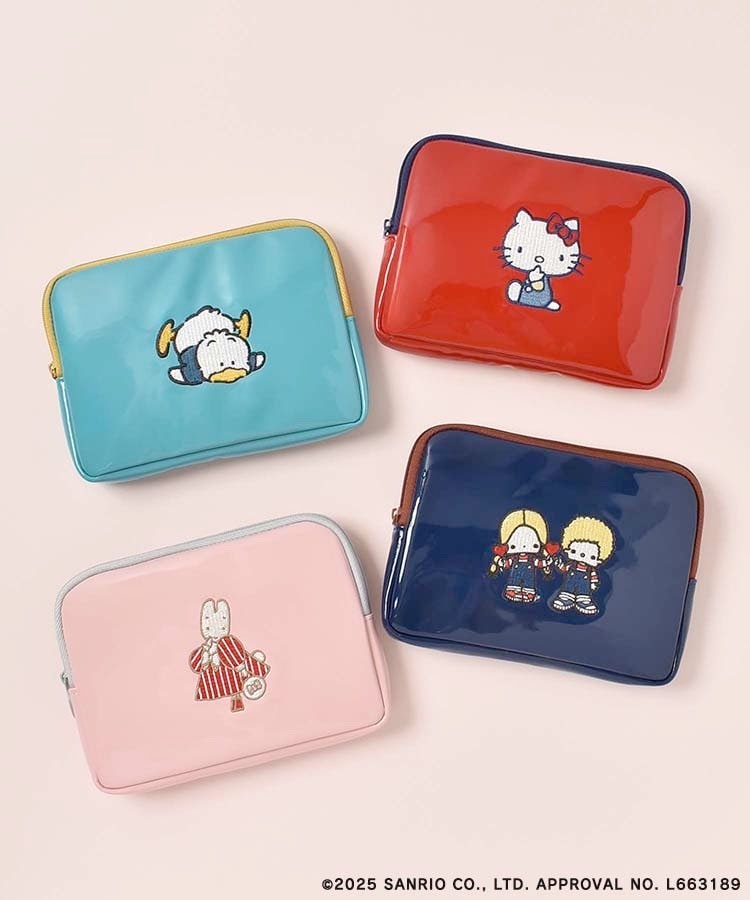 出所：Bleu Bleuet（ブルーブルーエ）公式サイト　サンリオキャラクターズ エナメル風刺繍ポーチ