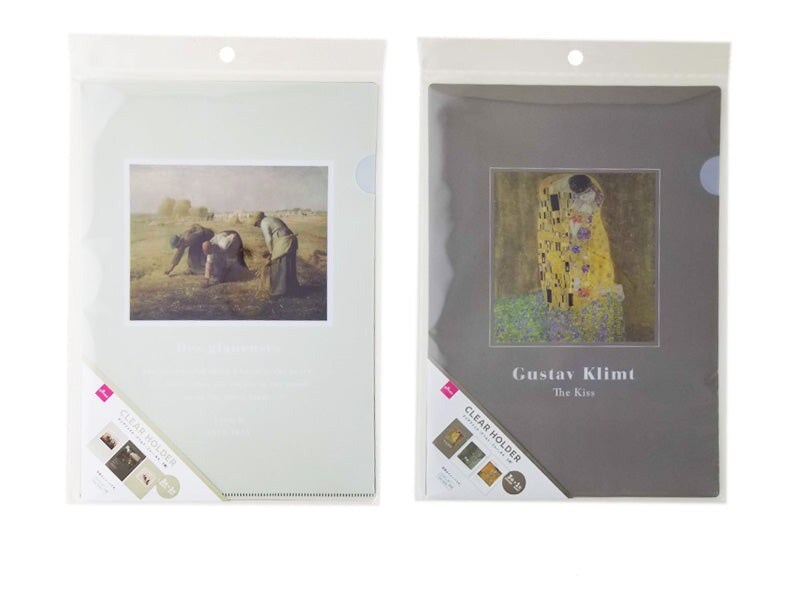 出所：公式通販ダイソーネットストア　クリアファイル（クリムト・ミレー、A4、3枚）