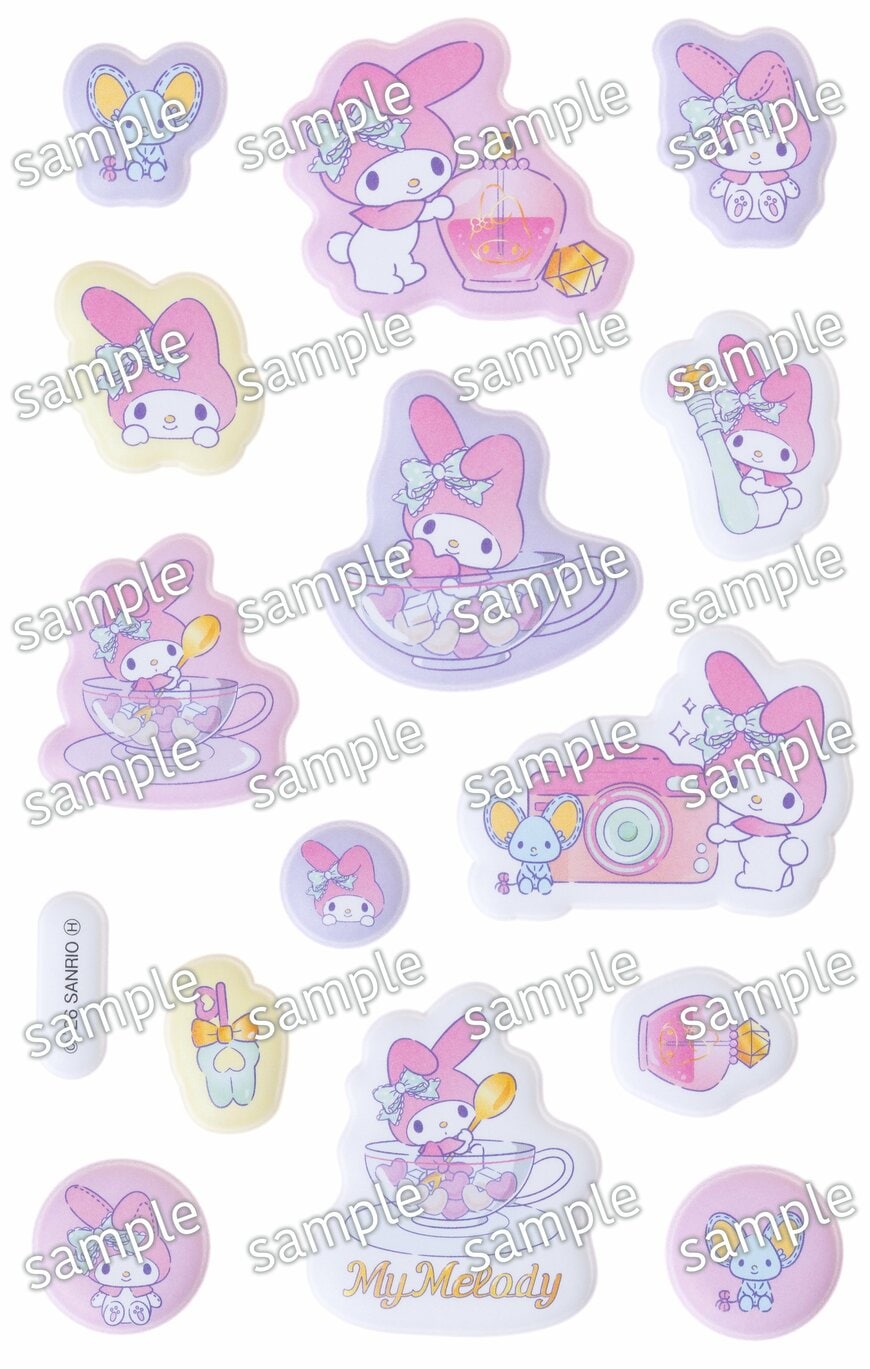 サンリオキャラクターズ ぷっくりシールいっぱいBOOK シートイメージ