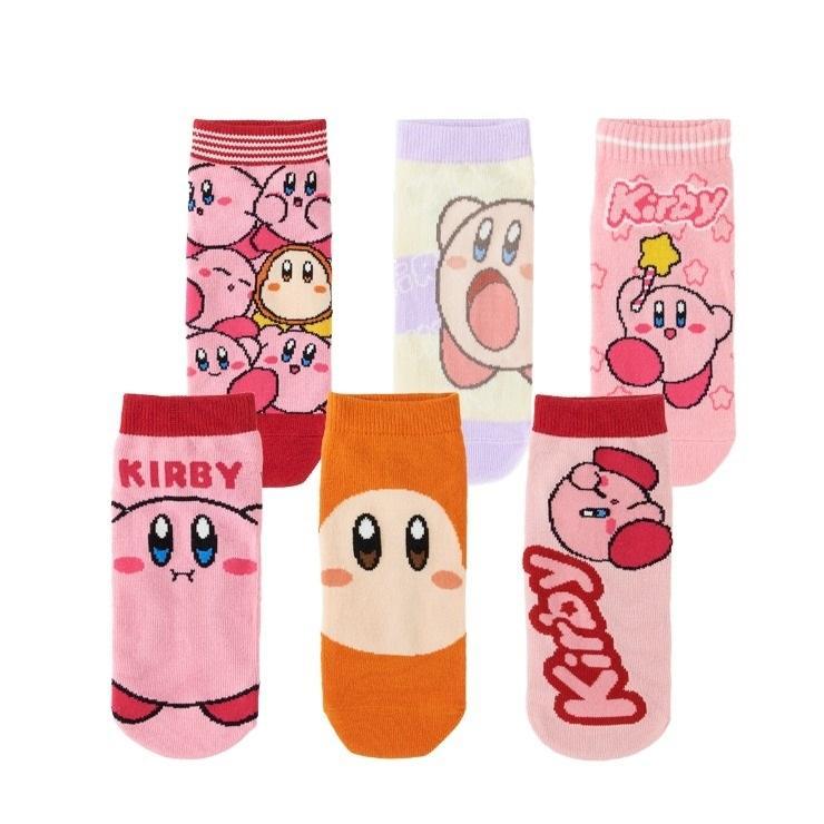 キッズ 6足組ソックス(19-24cm・星のカービィ)