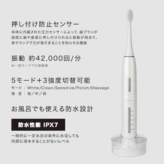 ニトリ公式 音波歯ブラシ (圧力感応式 NS-2701) 画像