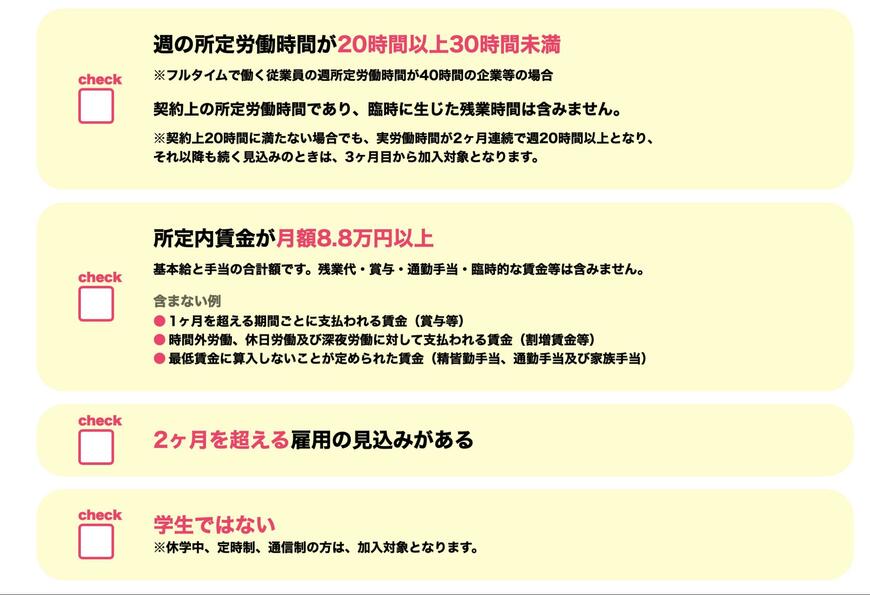 社会保険の加入要件