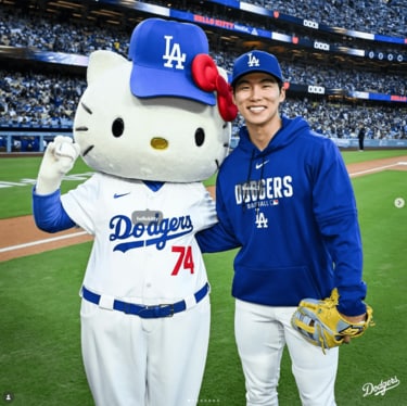 ユニフォーム姿のハローキティが可愛すぎる！MLBドジャースとコラボ