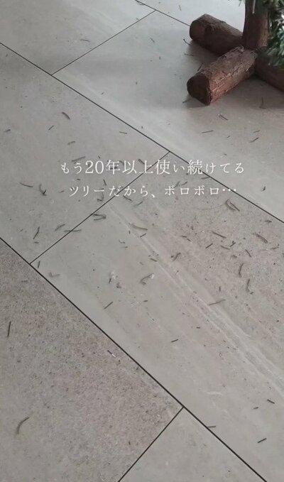 ボロボロ落ちるツリーの葉