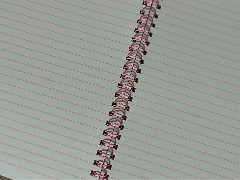 キャンドゥ、SJI-33625 A5 Wリングノート 50枚 A罫 ふわふわ猫柄の筆者撮影写真