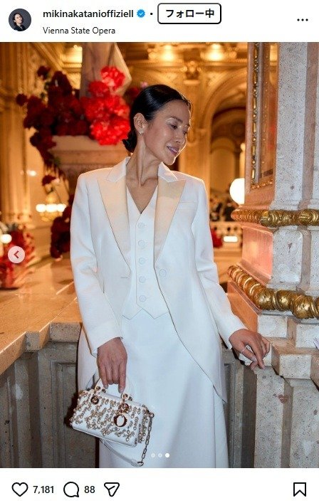 出所：中谷美紀のInstagram（＠mikinakatanioffiziell）　参照日：2026年2月17日