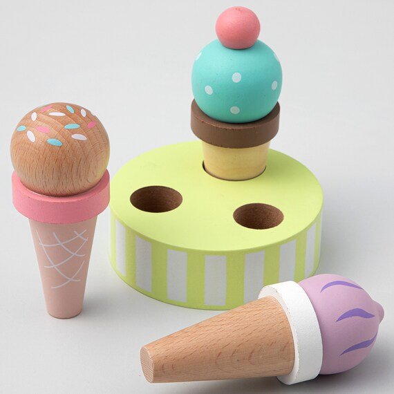 出所：ニトリ公式通販 ニトリネット キッズ木製 アイスクリーム3個セット
