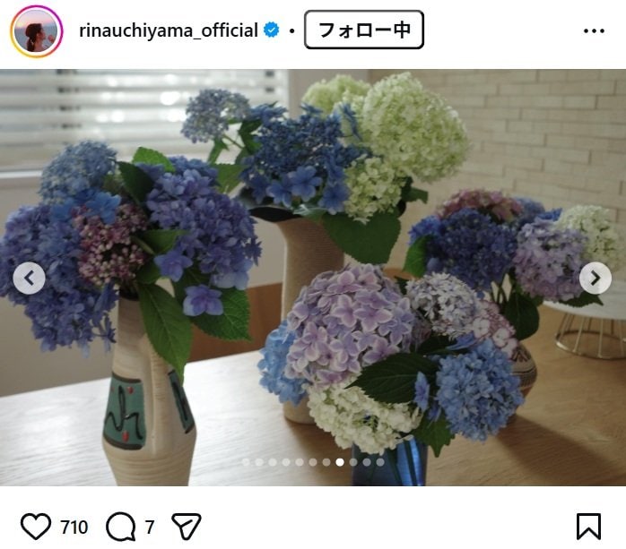 出所：内山理名のInstagram（＠rinauchiyama_official） 参照日：2026年6月12日 
