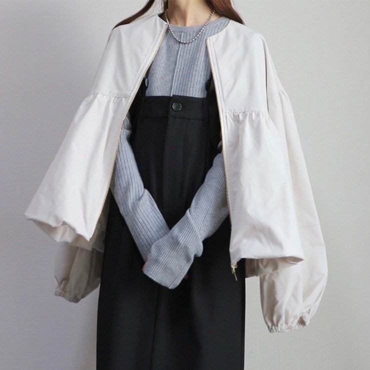 しまむら公式　レディース　ダブルジップバルーンジャケット（pen）