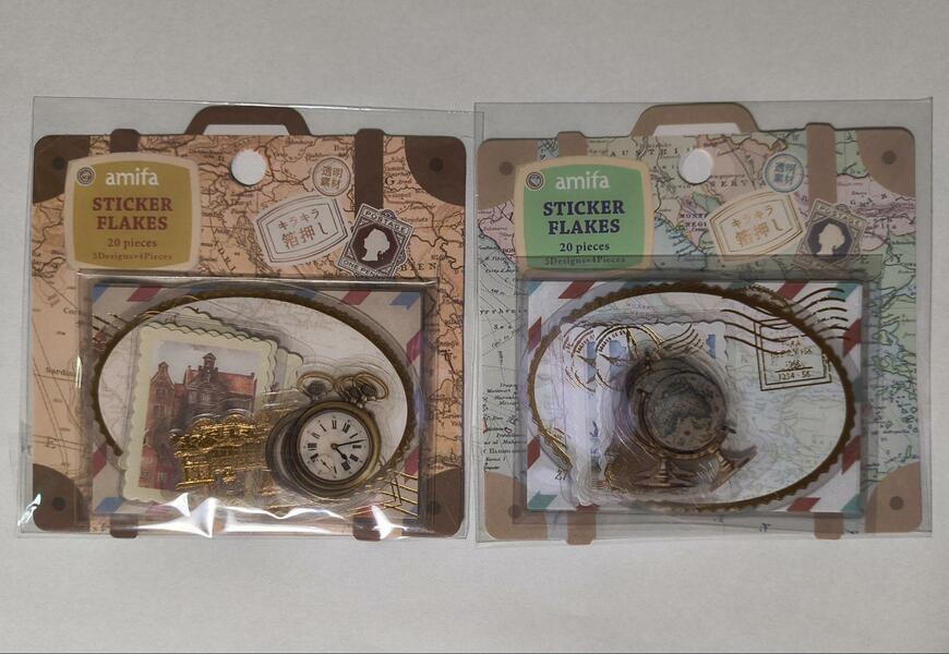 セリア、フレークシール 20P 旅気分商品画像