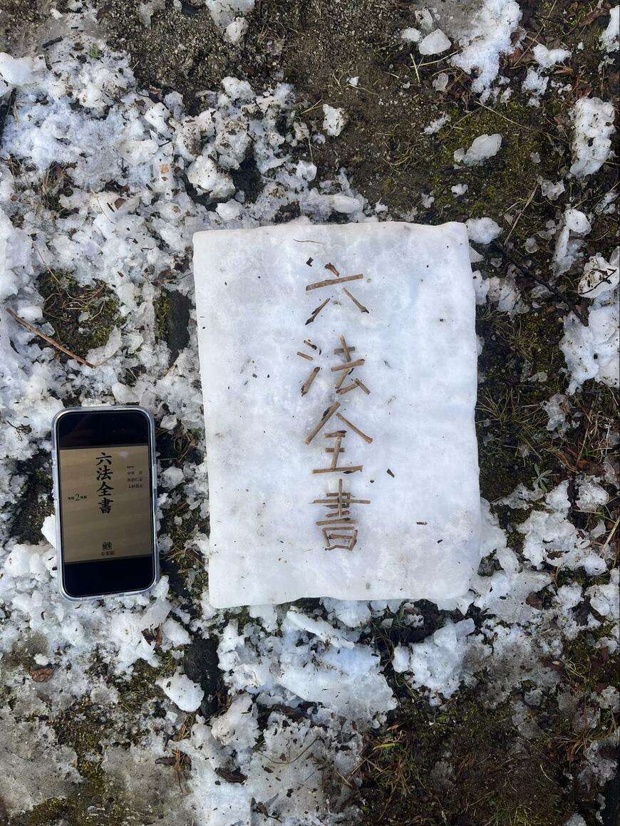 雪で作られた六法全書