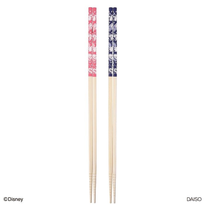ダイソー 竹菜箸、2膳(ミッキー&フレンズ)FW