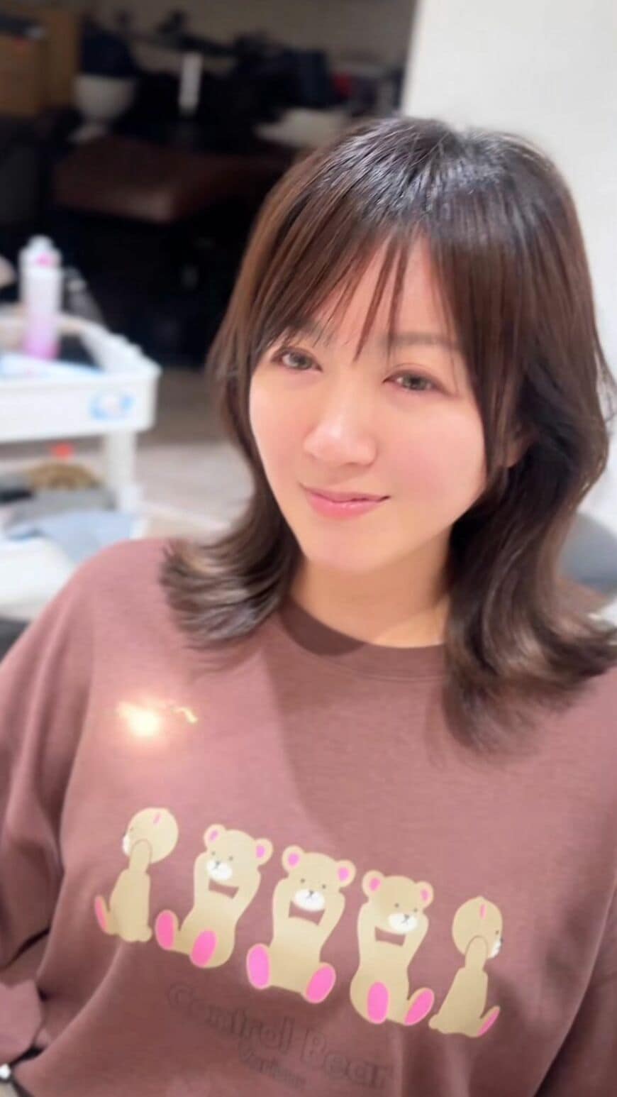 素敵な仕上がりに笑顔の女性