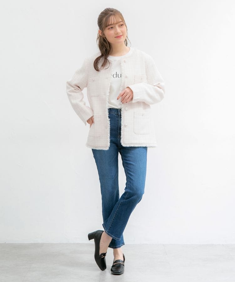 出所：ハニーズ公式通販 ツイードジャケット