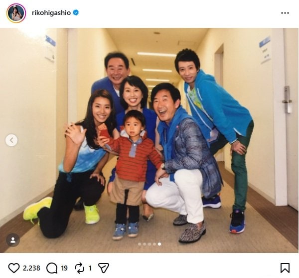 出所：東尾理子のInstagram（＠rikohigashio）参照日：2026年5月18日