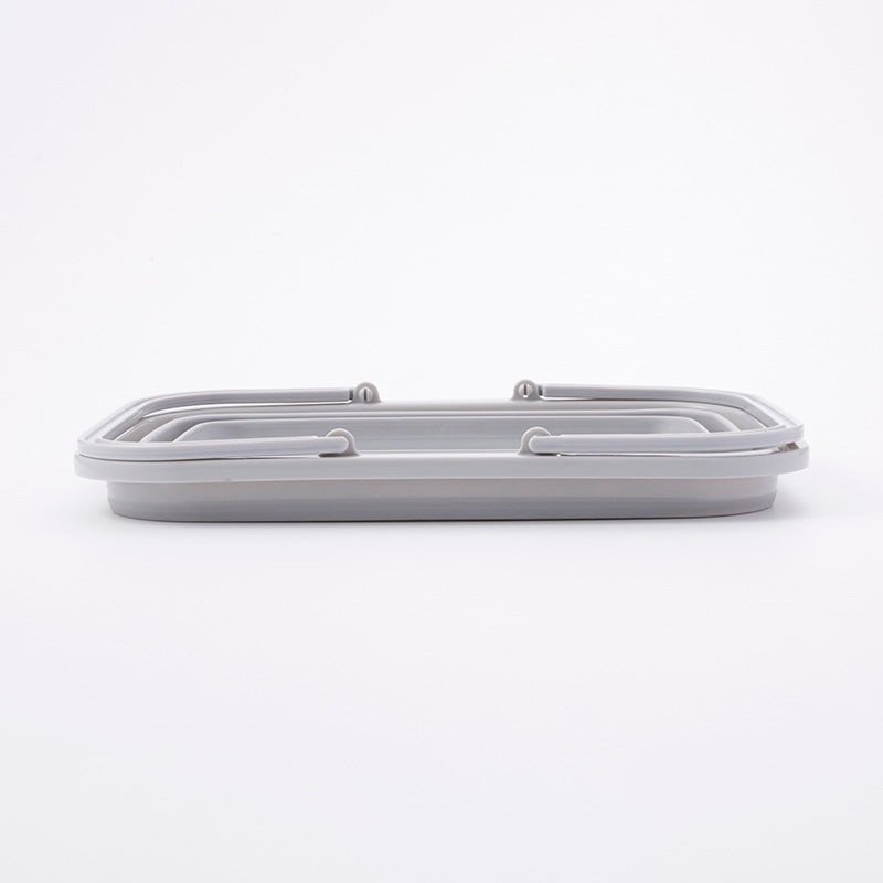 出所：ダイソー公式　折りたたみソフトバスケット（グレー）