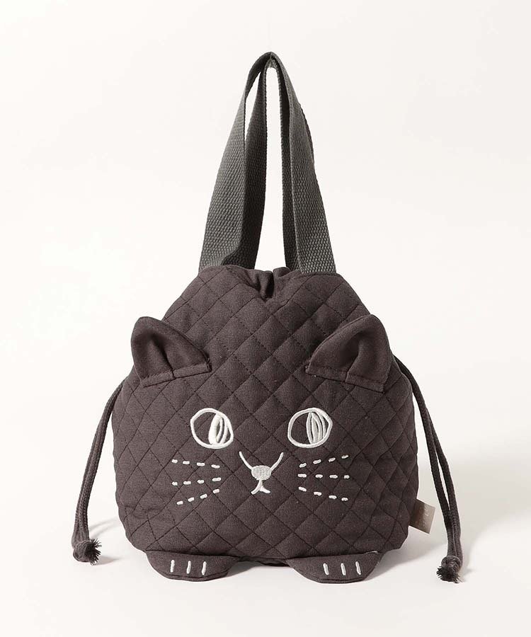 Bleu Bleuet（ブルーブルーエ）公式サイト　にゃふにゃふキルトランチ巾着（前面）