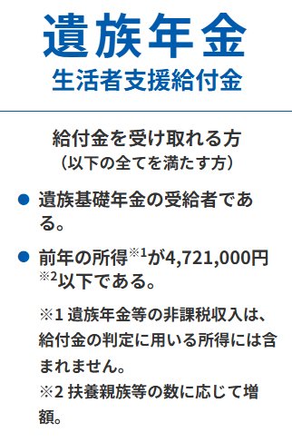 遺族年金生活者支援給付金の受給要件