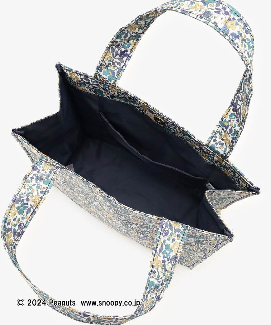 スクエアミニトートバッグ リバティプリント PEANUTS