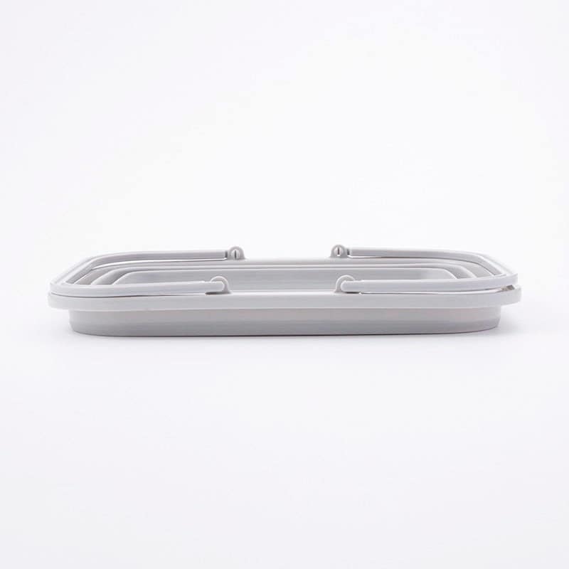 ダイソー公式 折りたたみソフトバスケット(グレー)