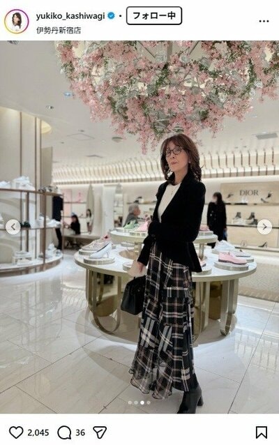 柏木由紀子のInstagram投稿