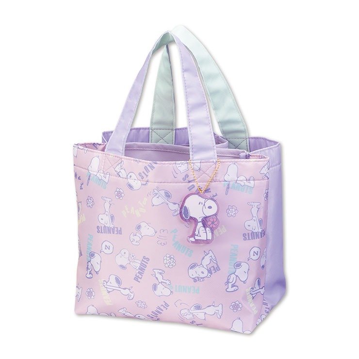 出所：しまむら 公式オンラインストア チャーム付きミニトート　(PEANUTS)・ライトピンク 310