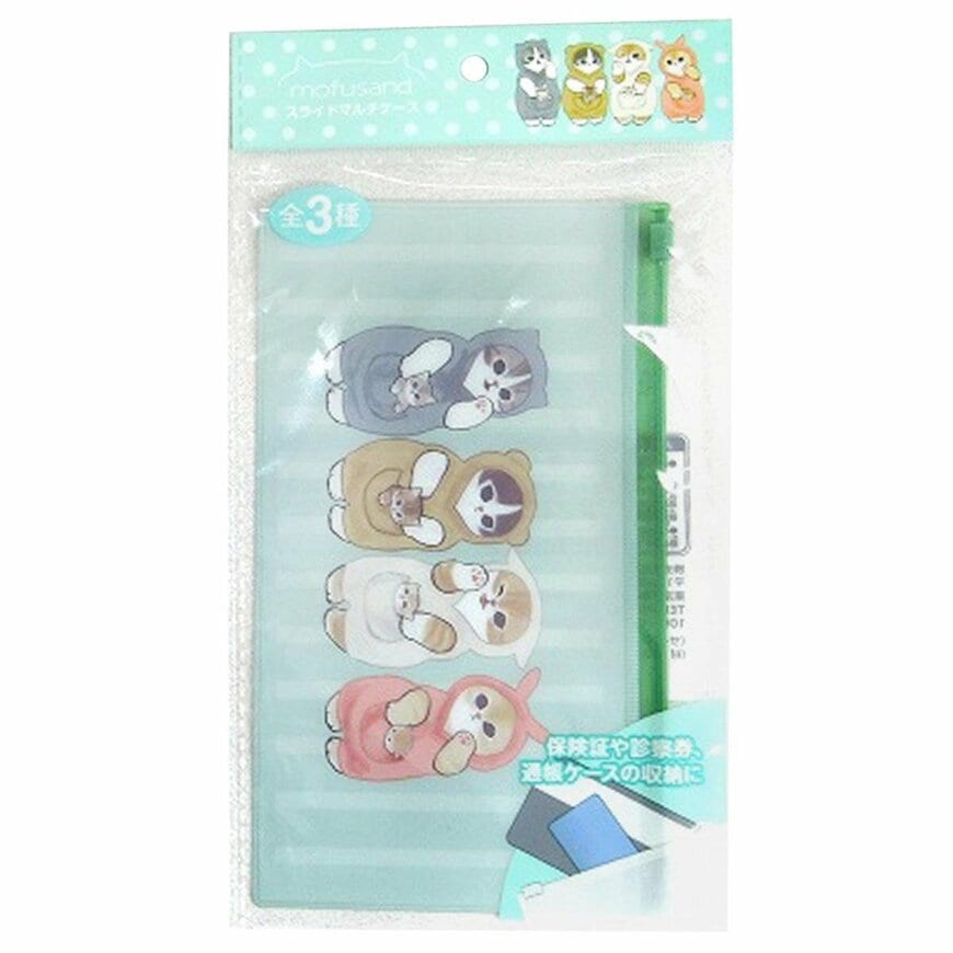 出所：ワッツ公式　mofusand スライドマルチケース ミニポーチ