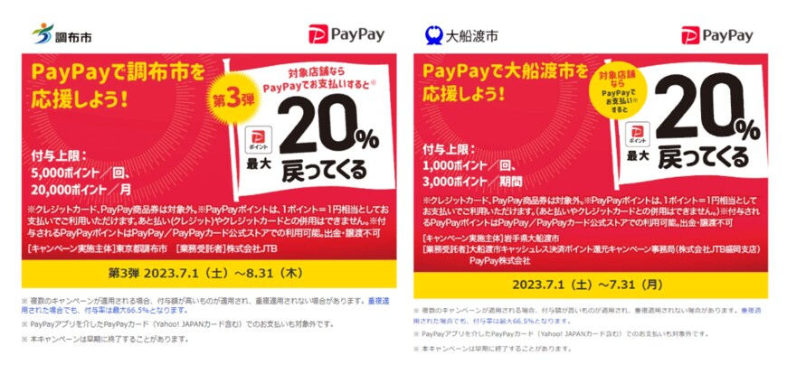 出所：PayPay公式サイト「キャンペーン」