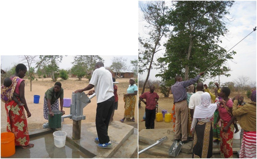 アフリカ地域の井戸管理の様子（撮影：クラウドクレジット社員）