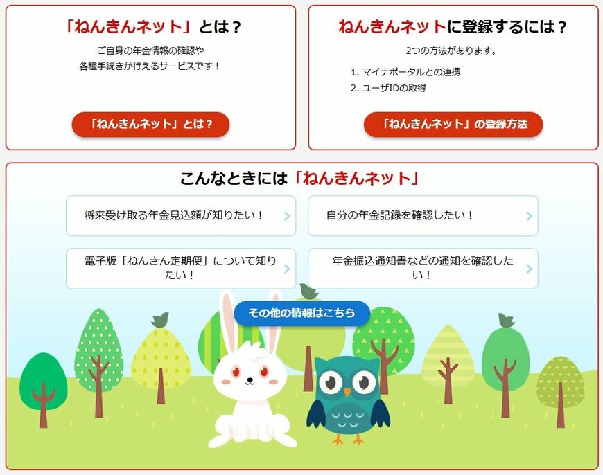 自分の年金額は「ねんきんネット」で確認