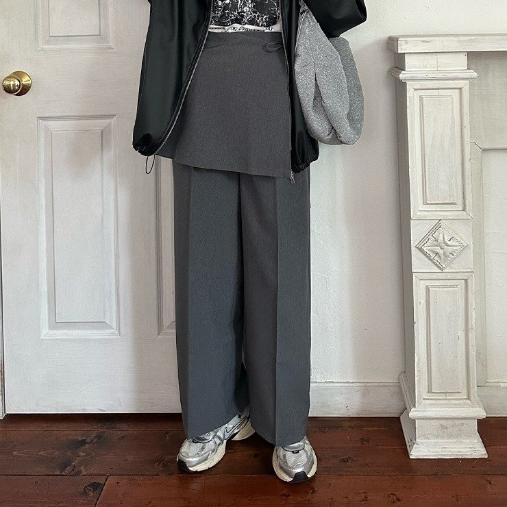 しまむら公式 レディース マルチウェイスカート+ワイドパンツ(omi)