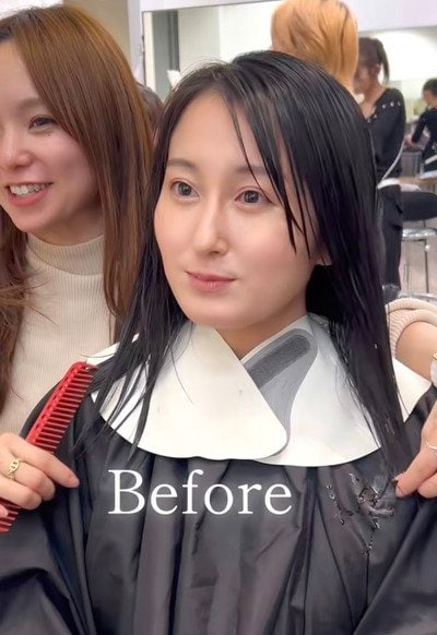 変身前の女性