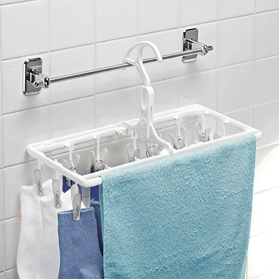 浴室のタオル掛けにもかけられます
