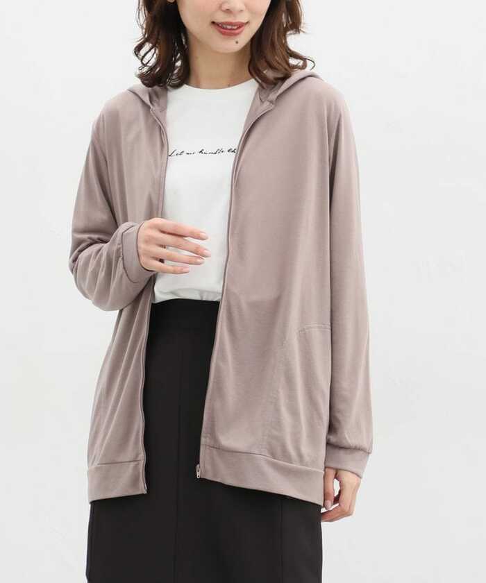 ミドル丈ジップパーカー