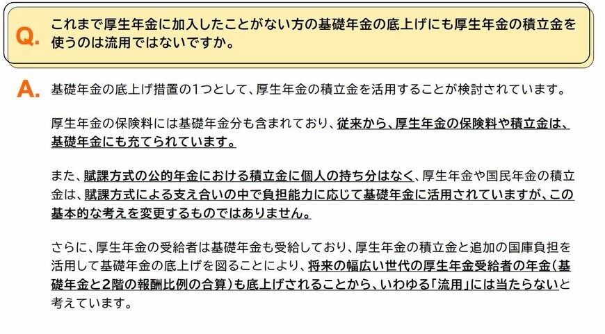 出所：厚生労働省「将来の基礎年金の給付水準の底上げについて」