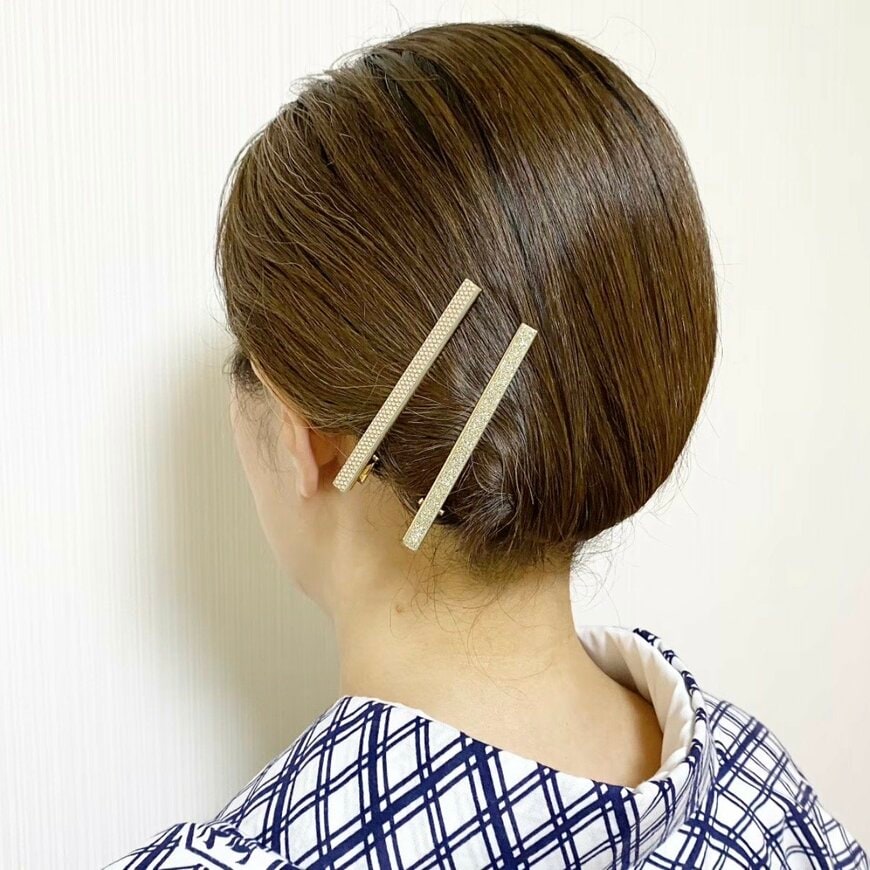 【1分で完成】ヘアゴム1本とヘアクリップだけ！時短「和風まとめ髪」 着物に合う大人の上品ヘアアレンジ